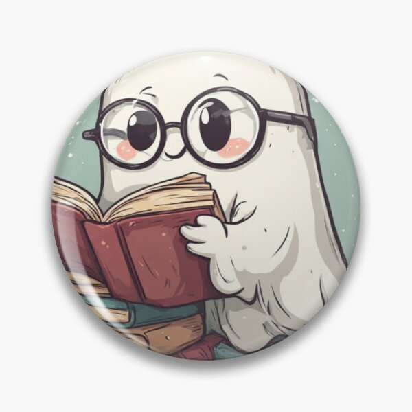 Artikelvorschau, Niedlicher Bücherwurm-Geist beim Lesen – bezaubernde Halloween-Cliparts entworfen und verkauft von Shivamartwark.