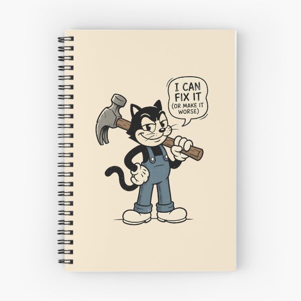 Item preview, I Can Fix It Vintage Mascot Retro Cartoon Handyman Humor designed and sold by SplashTastic.