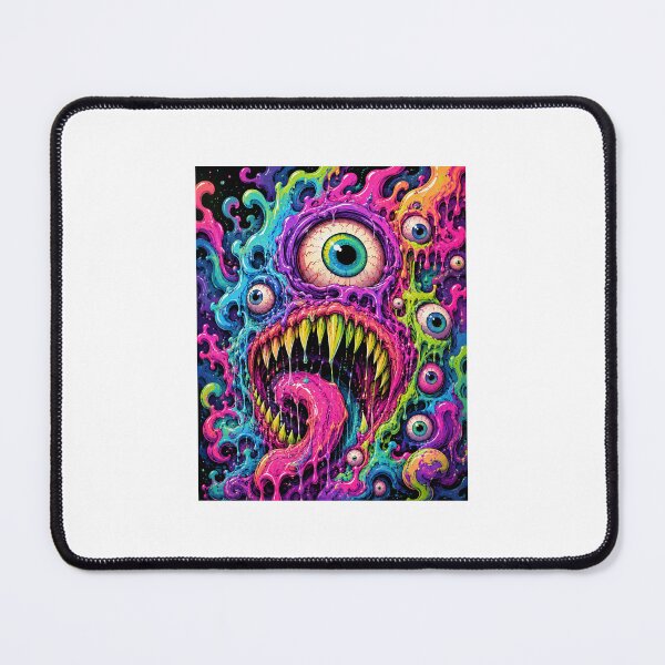 Item preview, Psychedelic Trippy Neon Multi Eyed Monster Art designed and sold by Arts Design 15.