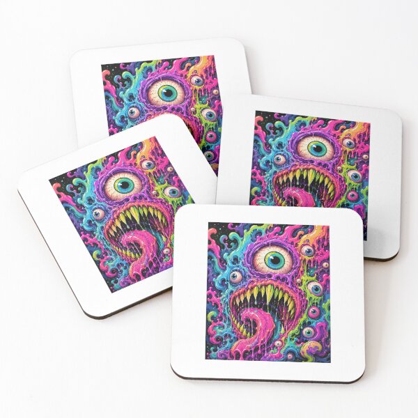 Item preview, Psychedelic Trippy Neon Multi Eyed Monster Art designed and sold by Arts Design 15.