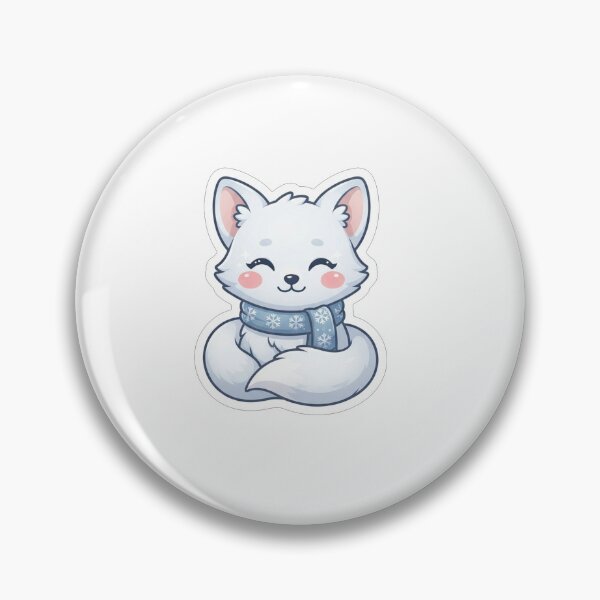 Item preview, Cute White Arctic Fox With Scarf designed and sold by Owcomm.
