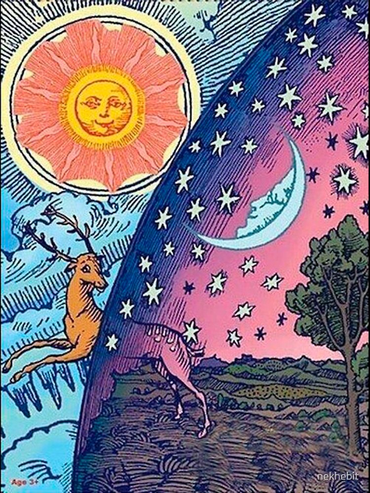 Psychadelic Tarot- The moon Sticker for Sale by bexsimone