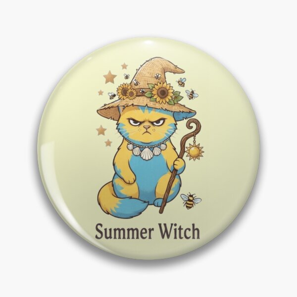 Item preview, Summer witch cat designed and sold by Wicca and mythical creatures .