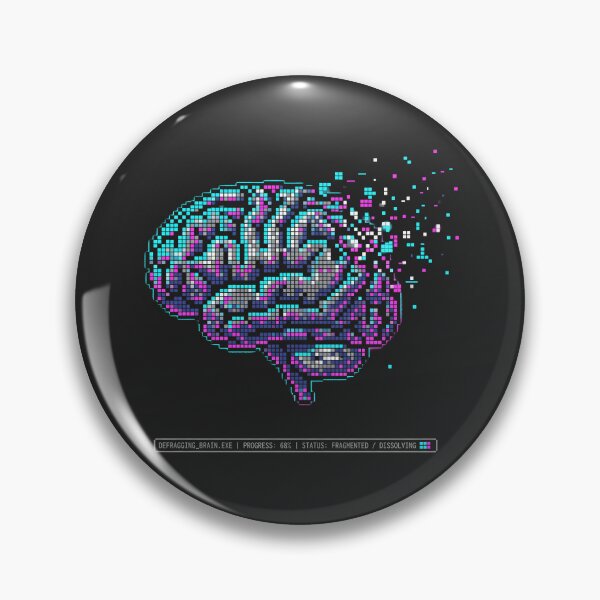 Item preview, Pixel Brain Defragging Vaporwave Cyberpunk Tech Art designed and sold by SplashTastic.