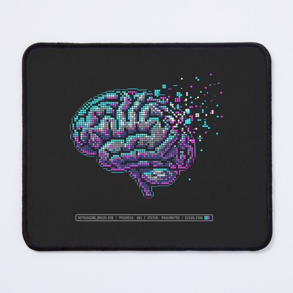 Item preview, Pixel Brain Defragging Vaporwave Cyberpunk Tech Art designed and sold by SplashTastic.