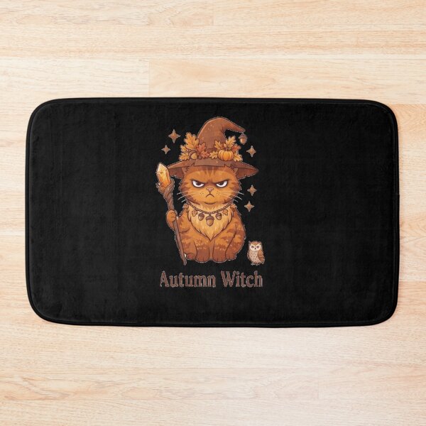Item preview, Autumn witch cat designed and sold by Wicca and mythical creatures .