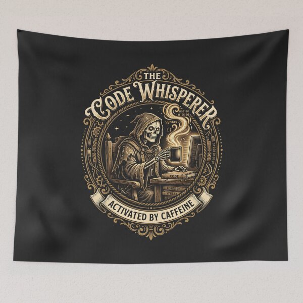 Item preview, The Code Whisperer Occult Vintage Software Engineer Gift designed and sold by SplashTastic.