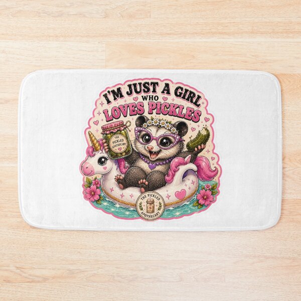 Item preview, I'm Just a Girl who Loves Pickles | Emotional Support Pickles Funny Pickle Sticker designed and sold by Imagine Ink Design Studio.