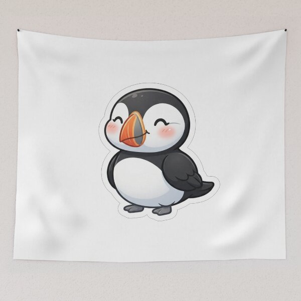 Item preview, Cute Little Puffin Bird Character Illustration designed and sold by Owcomm.