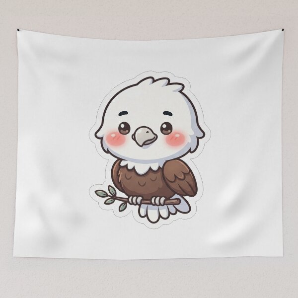 Item preview, Cute Little Bald Eagle Holding Branch designed and sold by Owcomm.