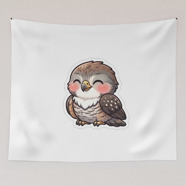 Item preview, Cute Little Hawk Bird Kawaii Raptor designed and sold by Owcomm.