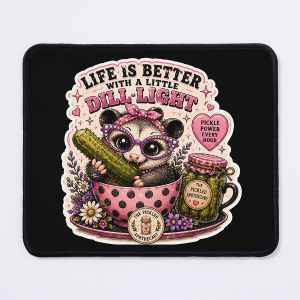 Item preview, Life is Better with a little Dill-Light | Emotional Support Pickles Funny Pickle Sticker designed and sold by Imagine Ink Design Studio.