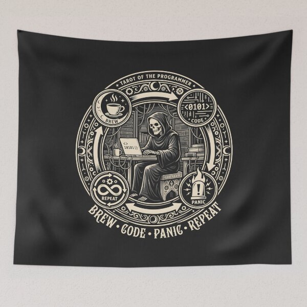 Item preview, Tarot Of The Programmer Dark Academia Software Developer Merch designed and sold by SplashTastic.
