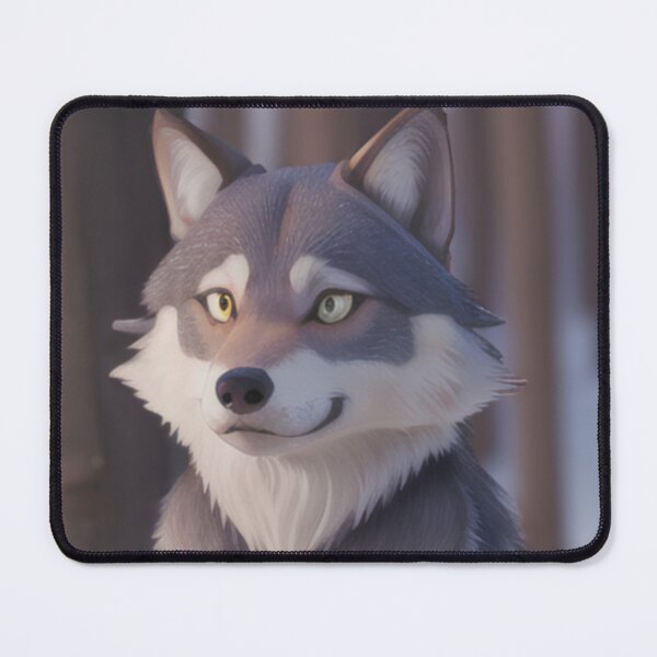 Item preview, Smiling Winter Wolf Portrait designed and sold by MoonGlyphSilence.