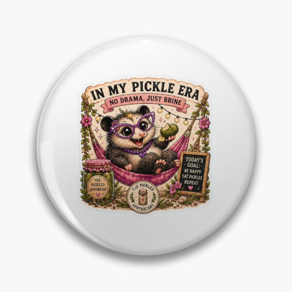 Item preview, In My Pickle Era - No Drama, Just Brine| Emotional Support Pickles Funny Pickle Sticker designed and sold by Imagine Ink Design Studio.