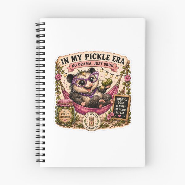 Item preview, In My Pickle Era - No Drama, Just Brine| Emotional Support Pickles Funny Pickle Sticker designed and sold by Imagine Ink Design Studio.