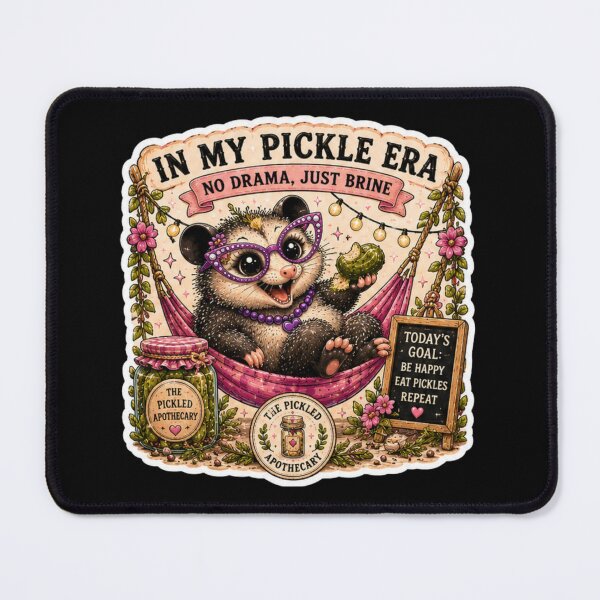 Item preview, In My Pickle Era - No Drama, Just Brine| Emotional Support Pickles Funny Pickle Sticker designed and sold by Imagine Ink Design Studio.
