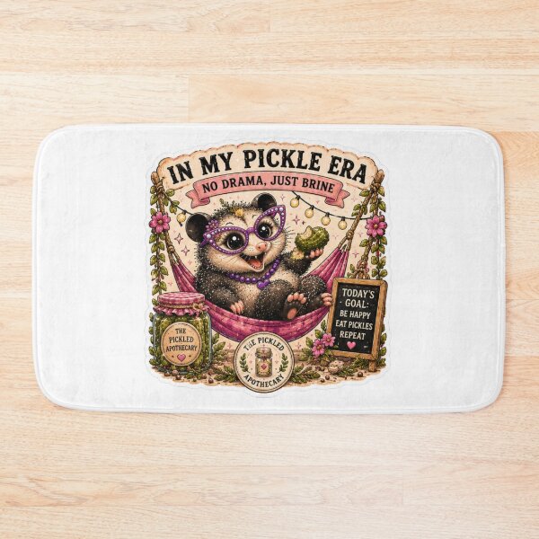 Item preview, In My Pickle Era - No Drama, Just Brine| Emotional Support Pickles Funny Pickle Sticker designed and sold by Imagine Ink Design Studio.