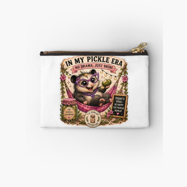 Item preview, In My Pickle Era - No Drama, Just Brine| Emotional Support Pickles Funny Pickle Sticker designed and sold by Imagine Ink Design Studio.