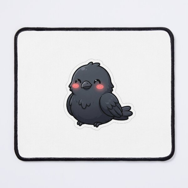 Item preview, Cute Chubby Black Crow Chibi Bird designed and sold by Owcomm.