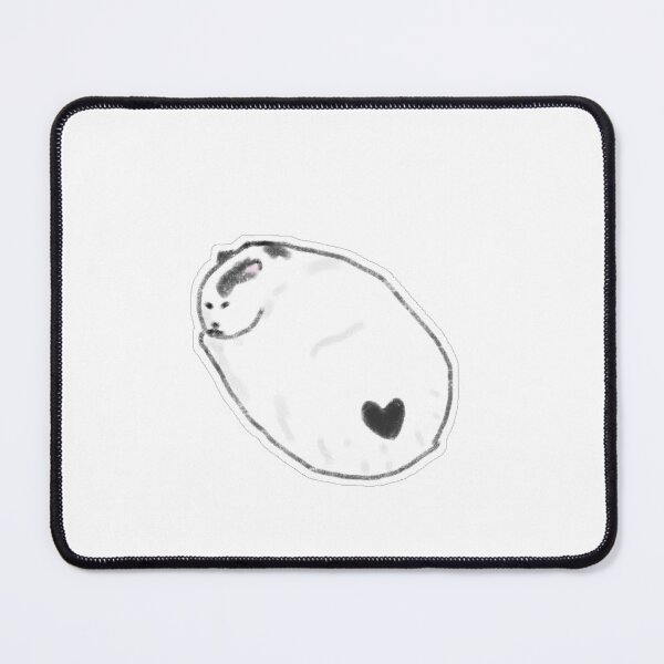 Item preview, Cute Cat With Heart Spot On Butt Hand Drawn Art designed and sold by raun.draw.