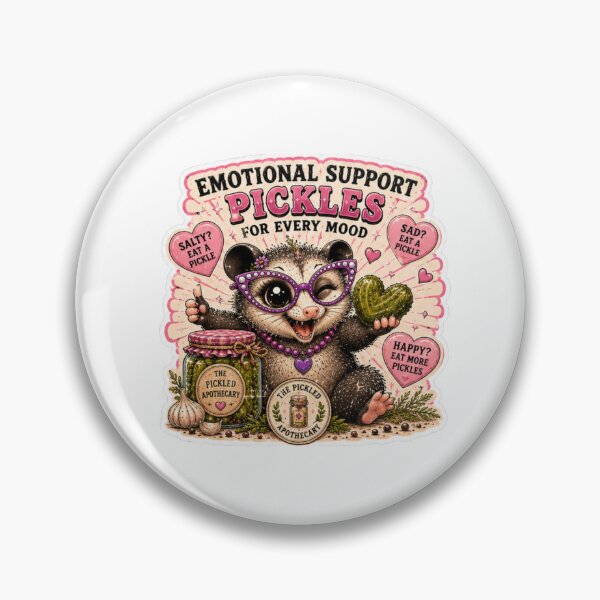 Item preview, Emotional Support Pickles  - For Every Mood | Emotional Support Pickles Funny Pickle Sticker designed and sold by Imagine Ink Design Studio.