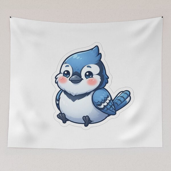 Item preview, Cute Little Blue Jay Bird Chibi designed and sold by Owcomm.