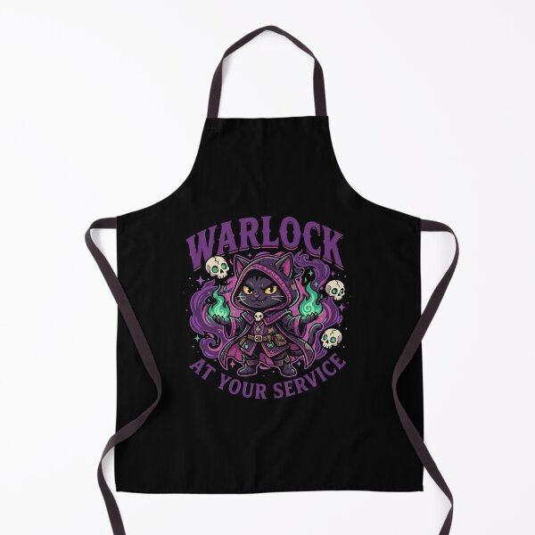 Item preview, Spooky Black Cat Warlock RPG Class Fantasy Parody designed and sold by AdyKurniawan.