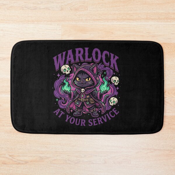 Item preview, Spooky Black Cat Warlock RPG Class Fantasy Parody designed and sold by AdyKurniawan.