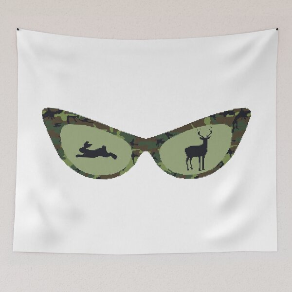Item preview, Pixelated camouflage hunter glasses designed and sold by ANVivid.