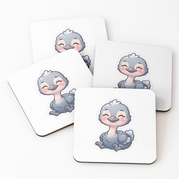Item preview, Cute Fluffy Baby Ostrich Cartoon Bird designed and sold by Owcomm.