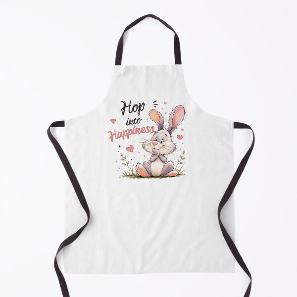 Item preview, Hop Into Happiness Cute Bunny Quote | Adorable Kawaii Rabbit Illustration | Easter Bunny Gift Design designed and sold by CRAZZYDOODLES.