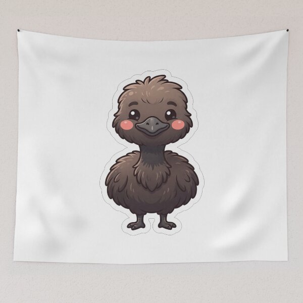Item preview, Cute Fluffy Baby Emu Bird designed and sold by Owcomm.