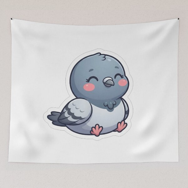 Item preview, Cute Little Pigeon Chilling Out Kawaii Bird designed and sold by Owcomm.