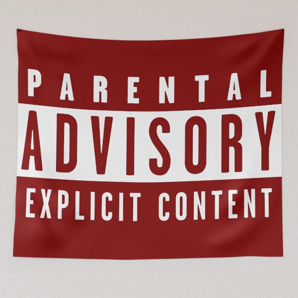 Item preview, Parental Advisory white designed and sold by Happie Kids.