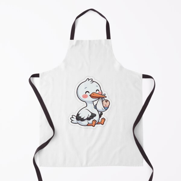 Item preview, Cute Stork Delivering A Sweet Newborn Baby designed and sold by Owcomm.