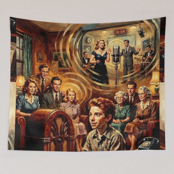Item preview, Radio Days Nostalgic Comedy Fine Art Tribute designed and sold by Art's Diner.