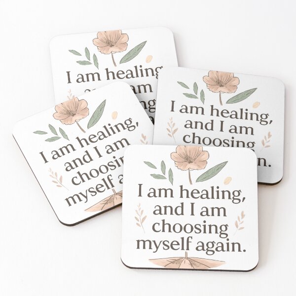Item preview, Healing After Heartbreak Self-Love Quote designed and sold by Fresh Starts.