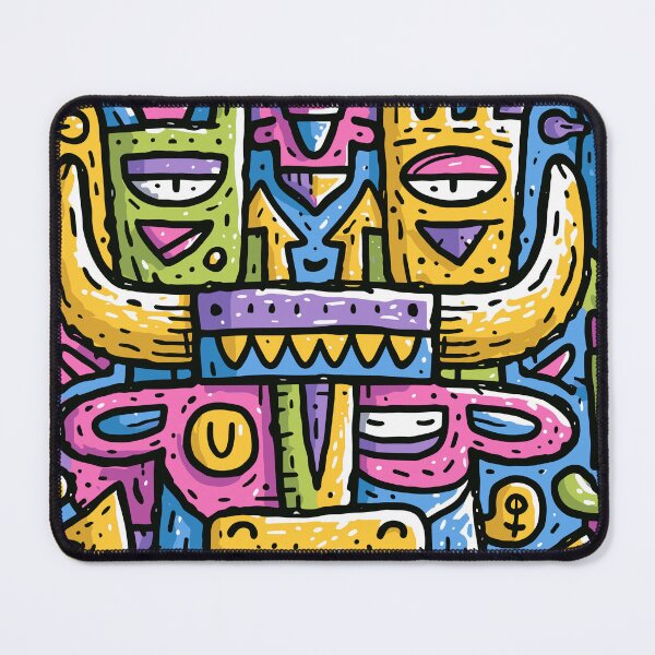 Item preview, Vibrant Maximalist Doodle Art Creatures designed and sold by Romgora.