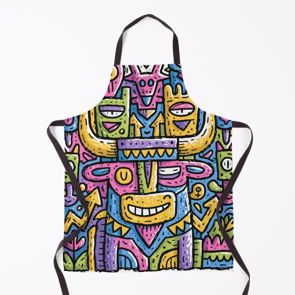 Item preview, Vibrant Maximalist Doodle Art Creatures designed and sold by Romgora.