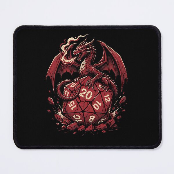 Item preview, Red Dragon Guarding D20 Dice Tabletop RPG Fantasy Art designed and sold by AdyKurniawan.