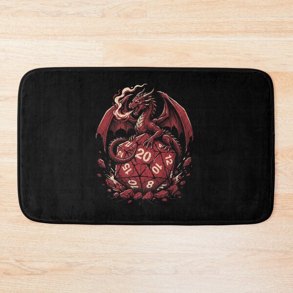 Item preview, Red Dragon Guarding D20 Dice Tabletop RPG Fantasy Art designed and sold by AdyKurniawan.
