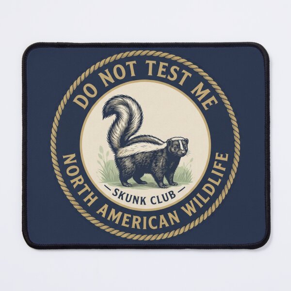 Item preview, Do Not Test Me Skunk Club Humor Badge designed and sold by CalmCapy Co.