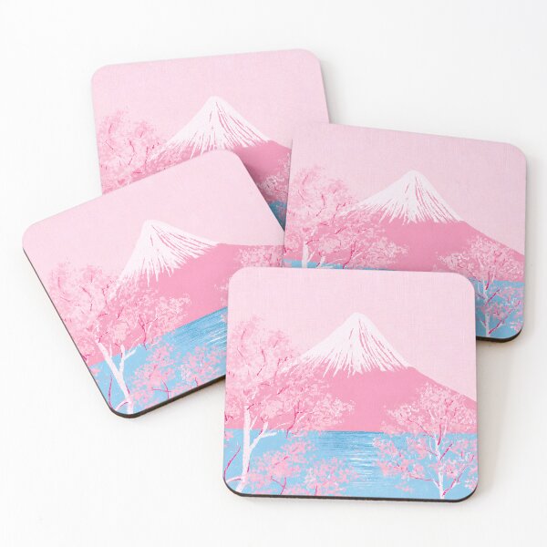 Item preview, Cherry Blossom Fuji Pastel Landscape designed and sold by YohakuPause.