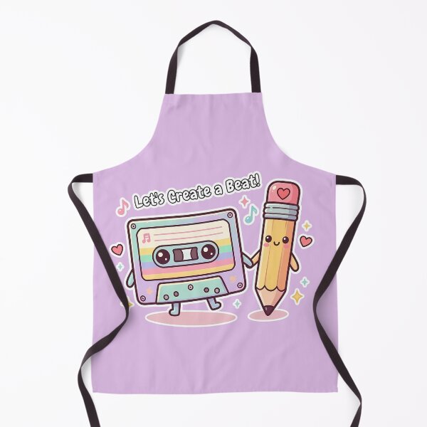 Item preview, Cute Kawaii Cassette Tape & Pencil | Let's Create A Beat designed and sold by jo-e-basta.