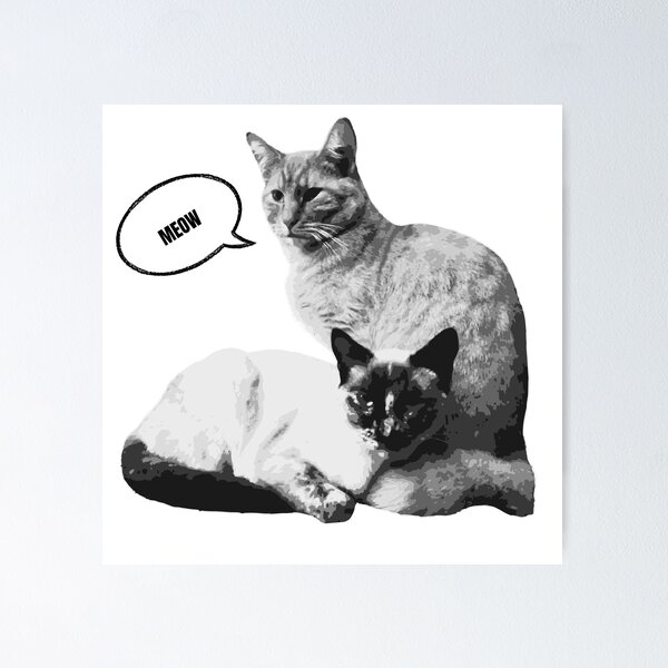 Item preview, Black and White Cat Artwork based on my furbabies designed and sold by MamaNeeaDesigns.