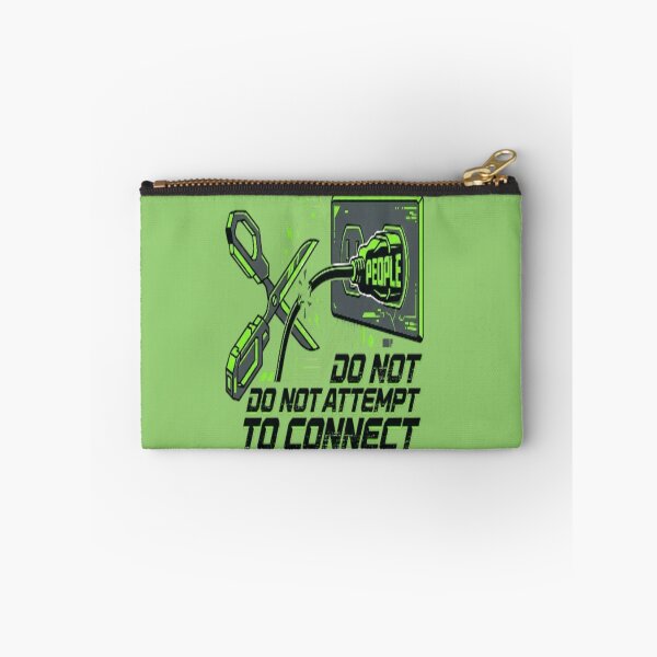 Item preview, Do Not Attempt To Connect Cyberpunk Social Battery Meme designed and sold by LUKOWEAR.