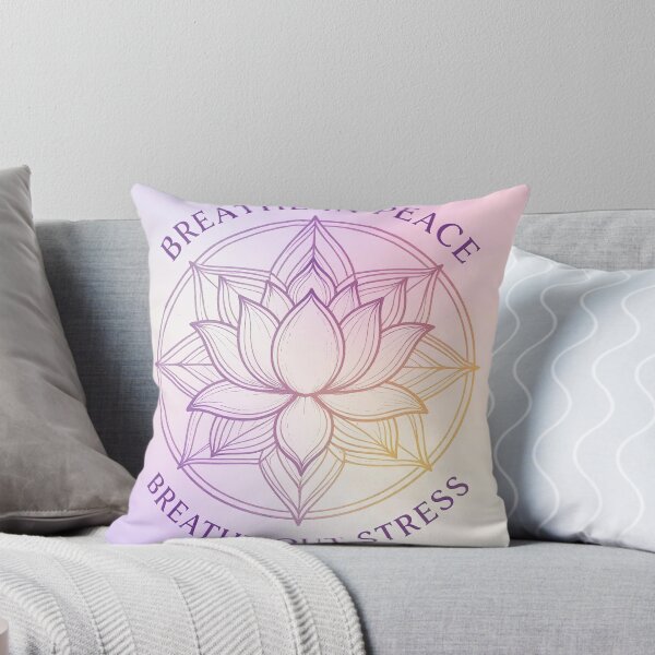 Item preview, Breathe In Peace Breathe Out Stress Lotus Mandala Meditation Poster designed and sold by FestivityFinds.