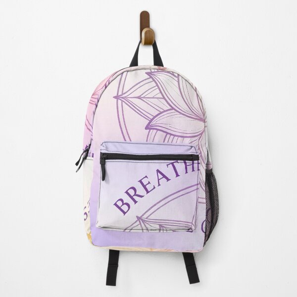 Item preview, Breathe In Peace Breathe Out Stress Lotus Mandala Meditation Poster designed and sold by FestivityFinds.
