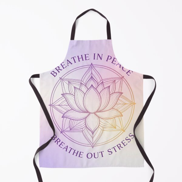Item preview, Breathe In Peace Breathe Out Stress Lotus Mandala Meditation Poster designed and sold by FestivityFinds.